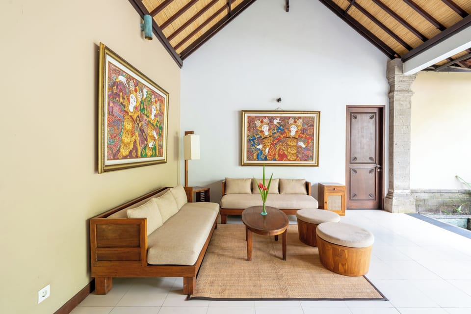 Villa, 2 Bedrooms, Private Pool, Valley View | Living area | 32-inch flat-screen TV with satellite channels, TV