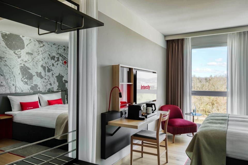 Superior Double Room (Airport View) | Minibar, desk, laptop workspace, soundproofing