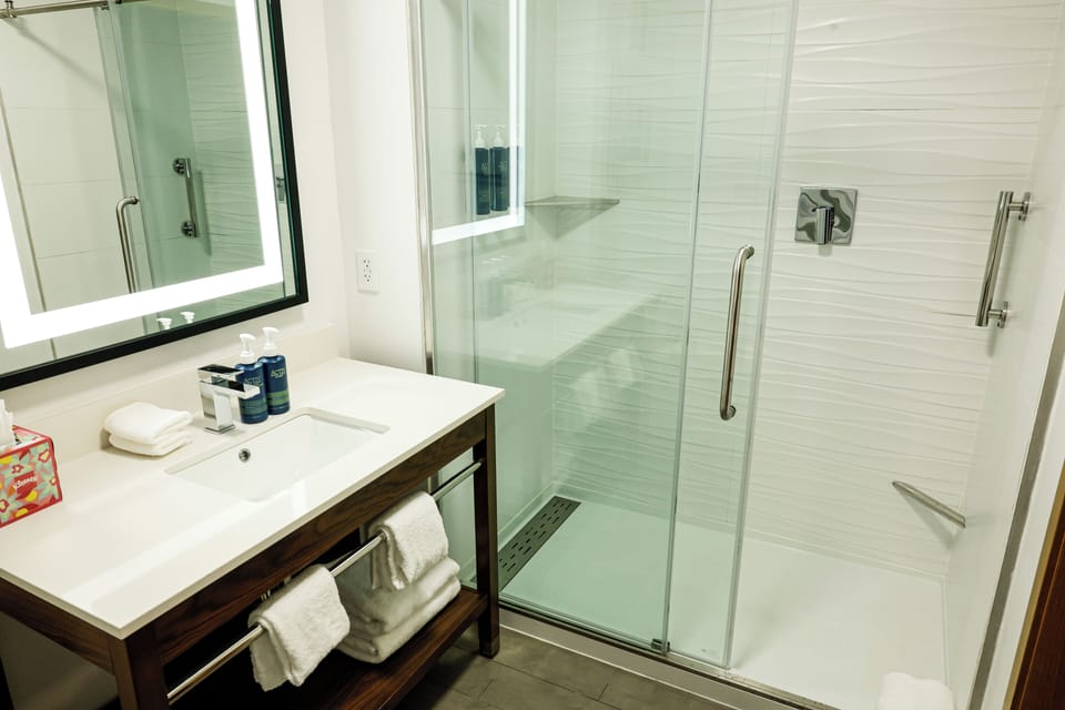 Free toiletries, hair dryer