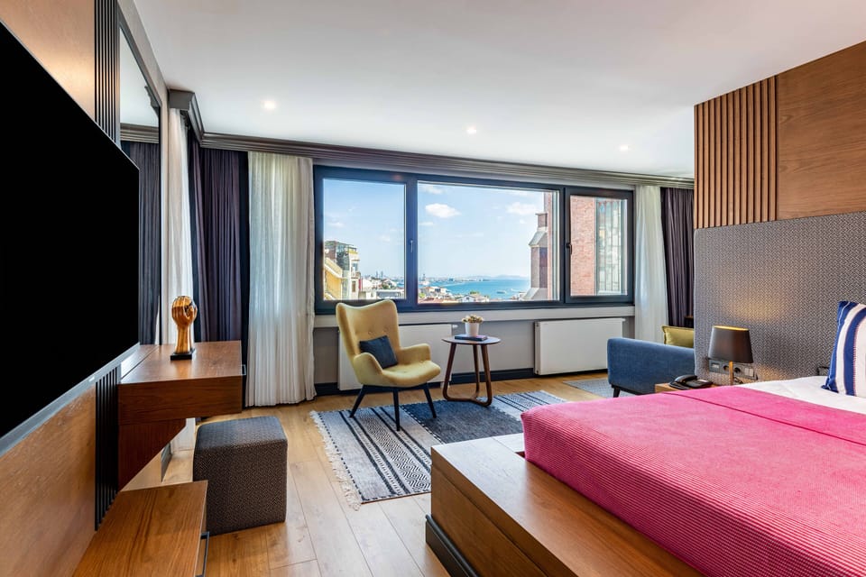 Panoramic Studio Suite, Terrace | Desk, laptop workspace, soundproofing, iron/ironing board