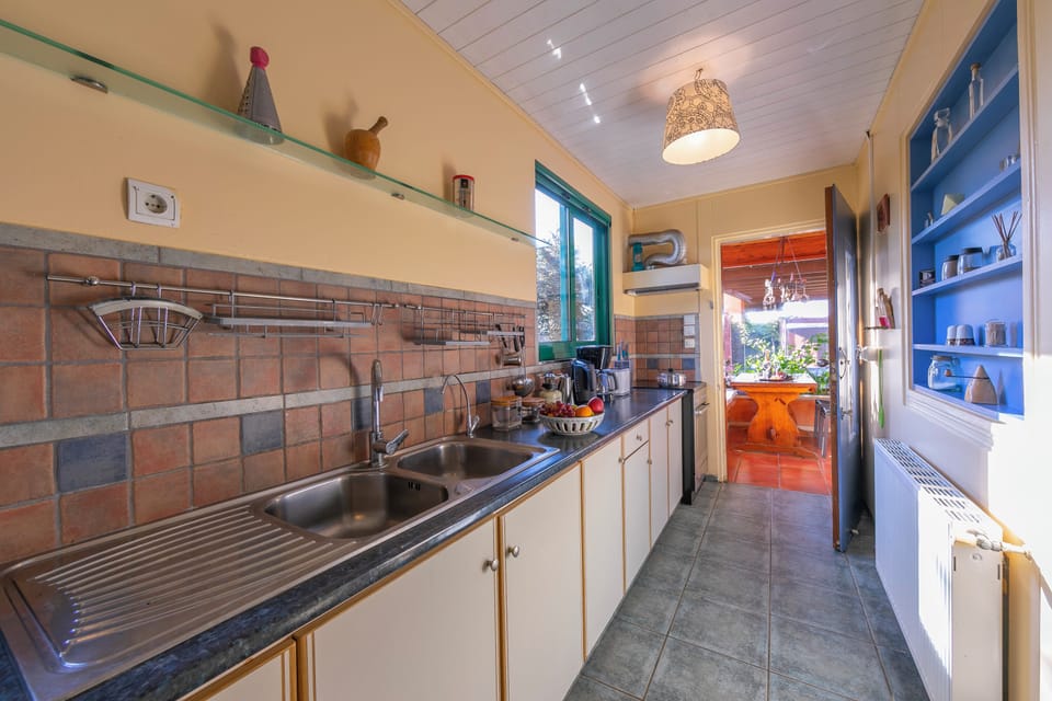 Family Villa, 2 Bedrooms, 2 Bathrooms (Villa Revita Kourouta beach) | Private kitchen | Electric kettle, dining tables