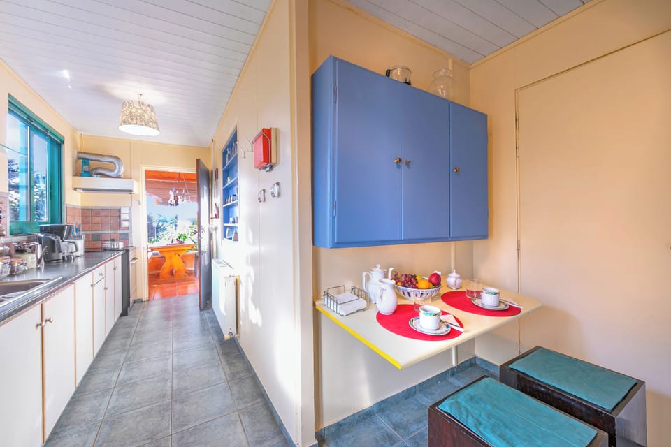 Family Villa, 2 Bedrooms, 2 Bathrooms (Villa Revita Kourouta beach) | Private kitchen | Electric kettle, dining tables