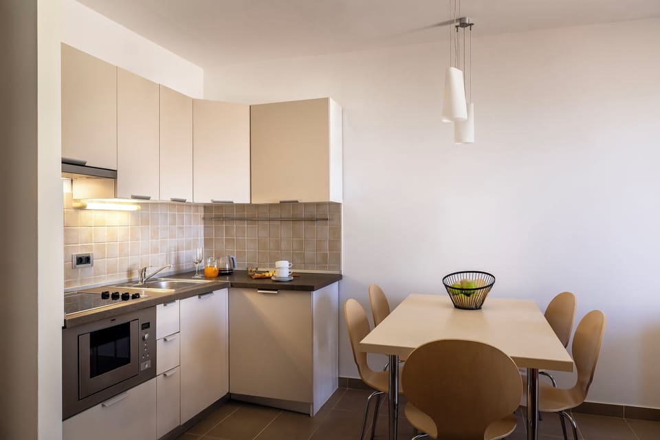Superior Apartment, 2 Bedrooms (for 5) | Private kitchen | Fridge, stovetop, coffee/tea maker