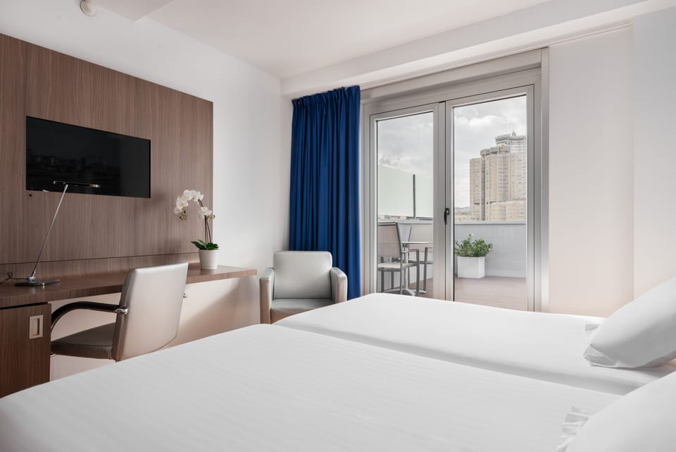 Double or Twin Room, Terrace, Ocean View | Premium bedding, memory foam beds, minibar, in-room safe