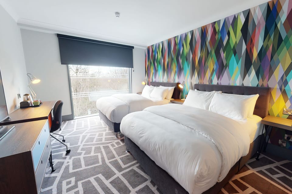 Family Room, 2 King Beds | Desk, laptop workspace, WiFi (free), bed sheets
