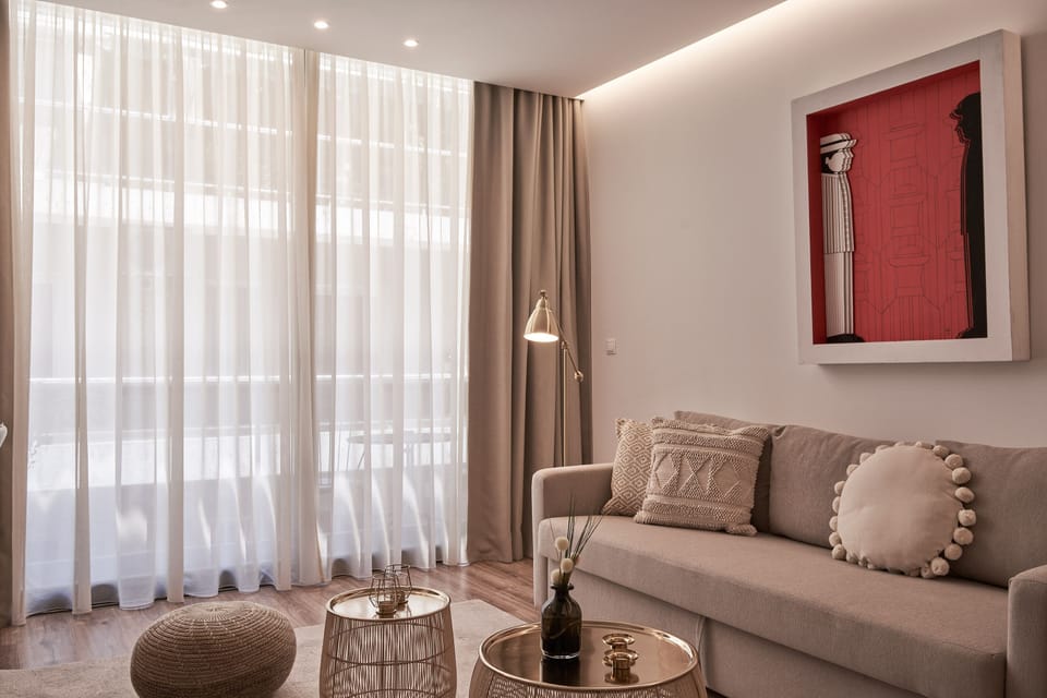 Luxury Apartment | Living area | 55-inch Smart TV with digital channels, TV, computer monitors