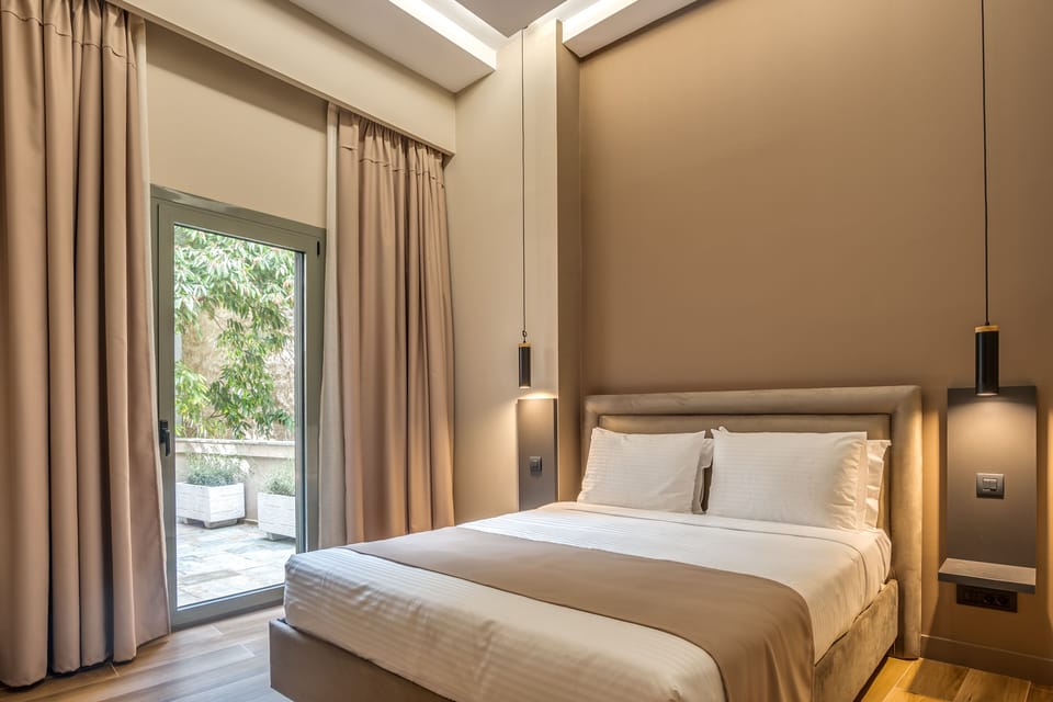 Deluxe Double Room, Balcony, Garden View | Egyptian cotton sheets, premium bedding, memory foam beds, in-room safe