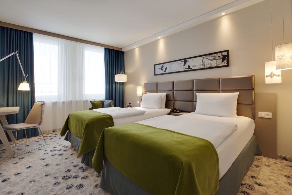 Standard Room, 2 Twin Beds | Down comforters, in-room safe, desk, blackout drapes