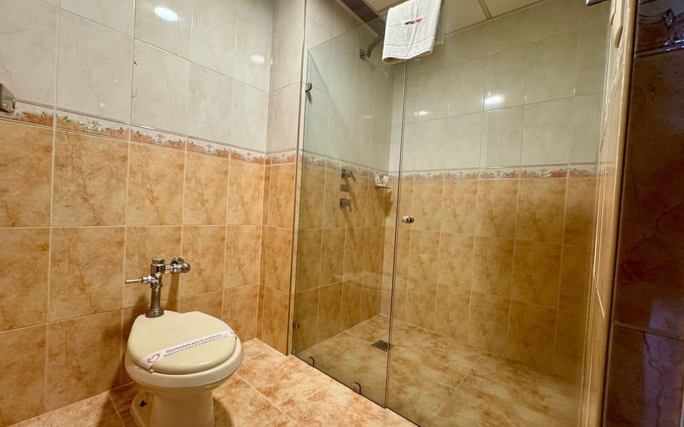 Standard Room, 1 King Bed | Bathroom | Shower, free toiletries, hair dryer, towels