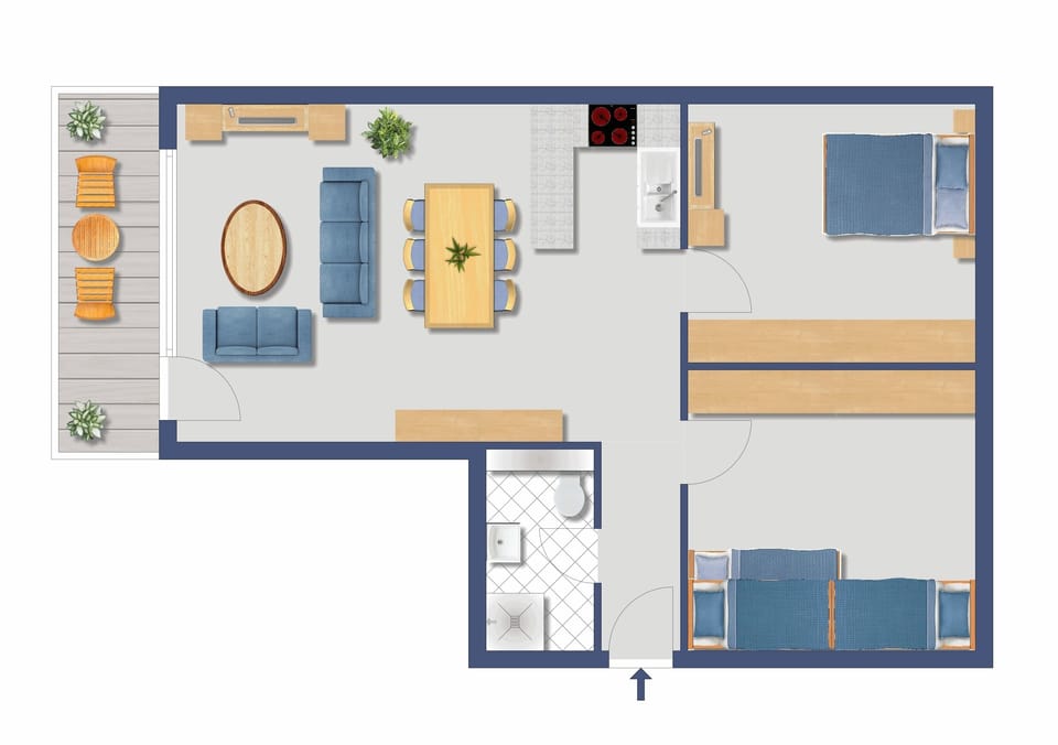 Two-Bedroom Apartment with Matterhorn View (3rd floor) | Floor plan