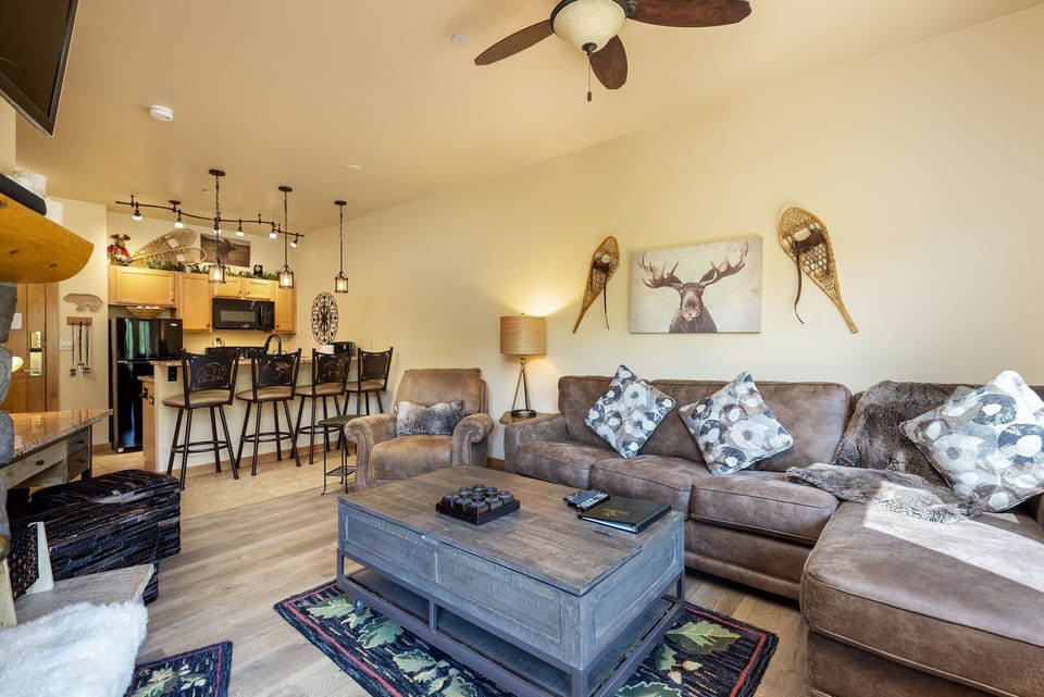 Condo, 1 Bedroom | Living area | TV, foosball