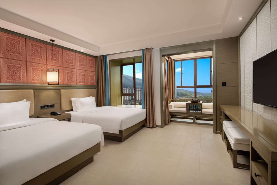 Deluxe Room, 2 Double Beds (NS) | In-room safe, free WiFi, bed sheets