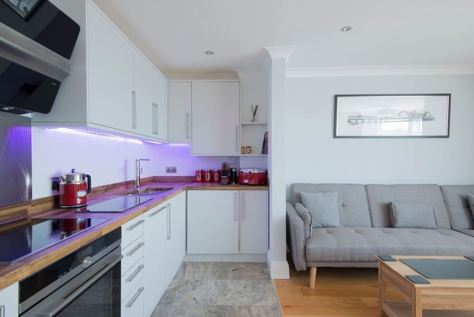 Apartment | Private kitchen | Fridge, microwave, oven, stovetop