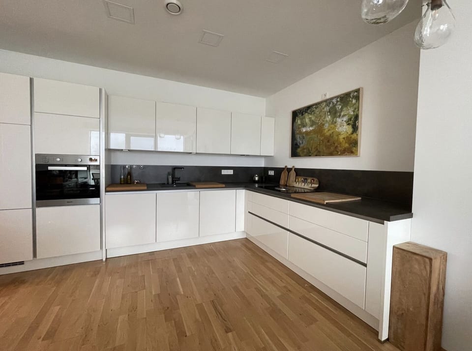 Deluxe Apartment, Accessible, River View | Shared kitchen