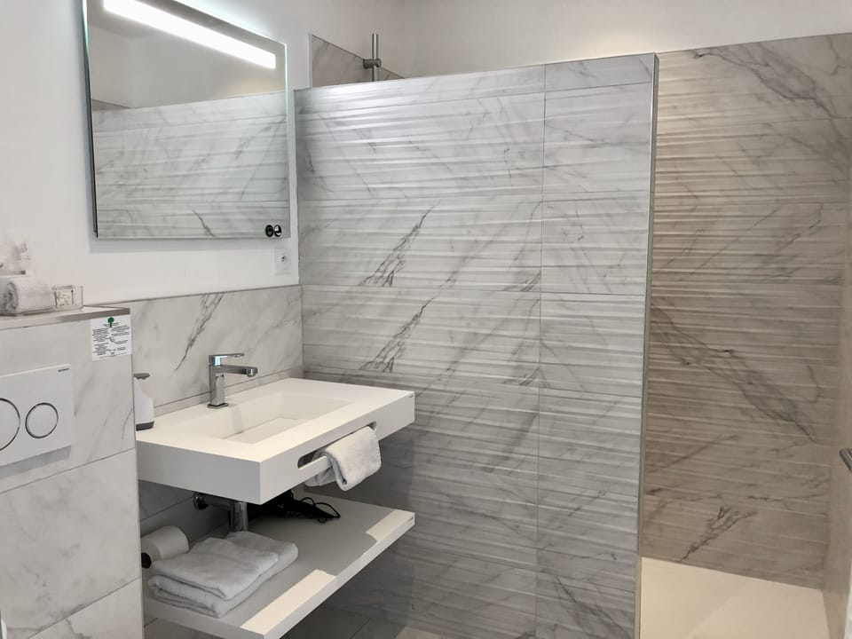 Deluxe Room | Bathroom | Shower, hydromassage showerhead, free toiletries, hair dryer