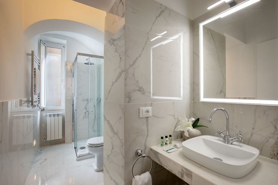 Hair dryer, bidet, towels