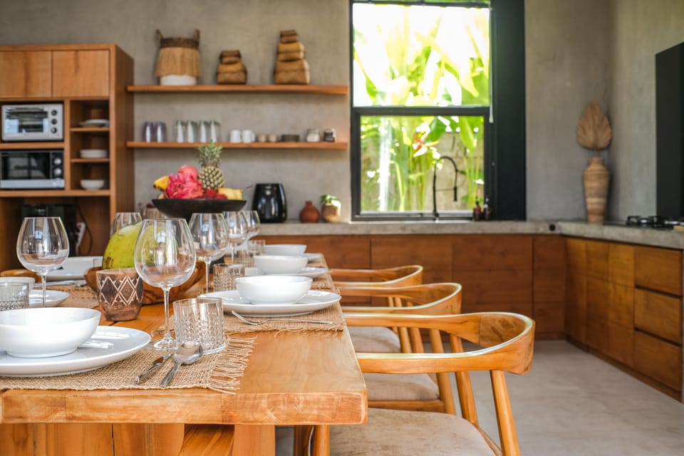 Villa, Private Pool | Private kitchen | Full-size fridge, microwave, oven, stovetop