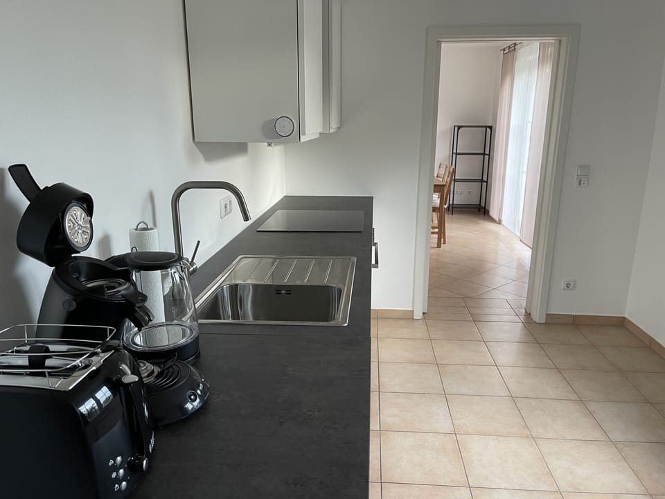Basic Apartment | Private kitchen | Fridge, microwave, oven, stovetop