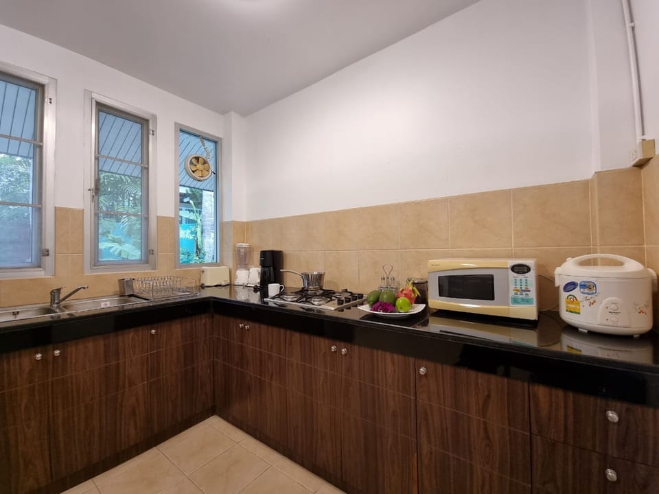 Villa, 3 Bedrooms, Private Pool | Private kitchen | Full-size fridge, microwave, stovetop, coffee/tea maker