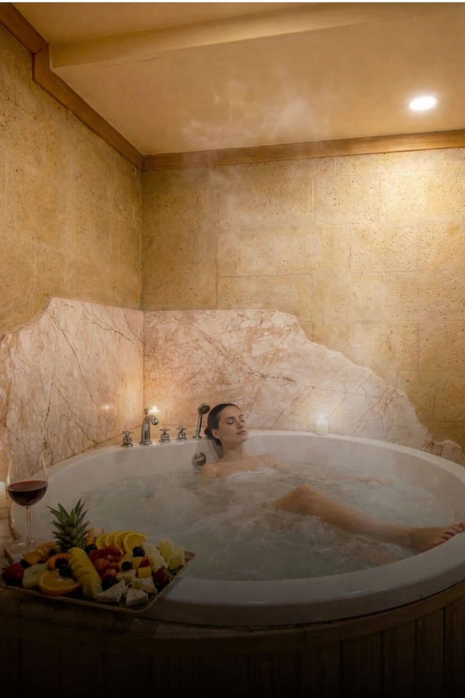 Stone King Suite with Jakuzi | Premium bedding, minibar, in-room safe, individually decorated
