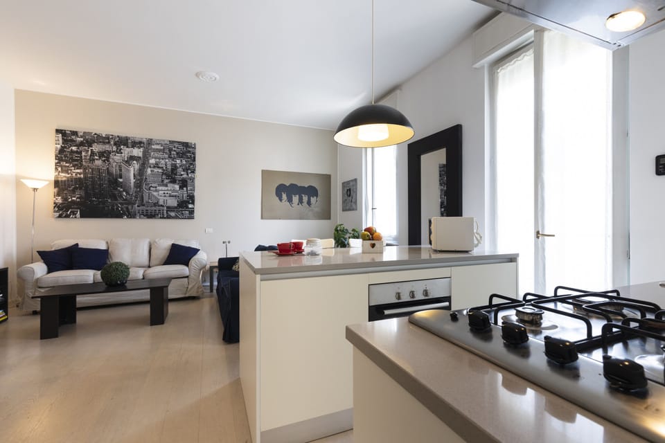 Deluxe Apartment, 1 Bedroom | Private kitchen | Fridge, microwave, oven, stovetop