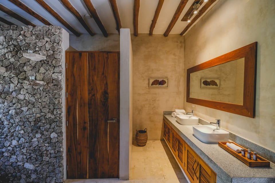 Villa, Private Pool | Bathroom | Shower, rainfall showerhead, designer toiletries, towels