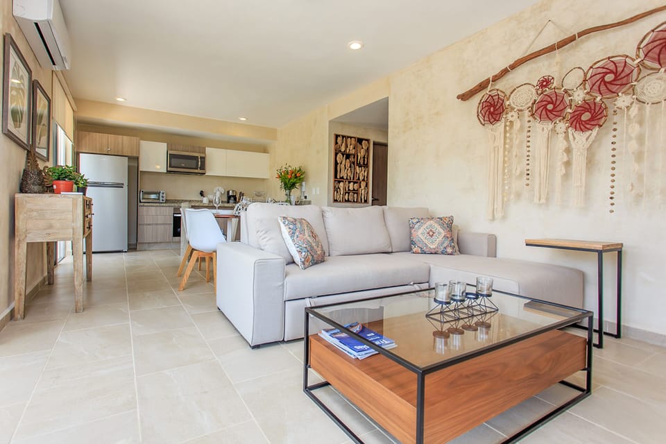 Premium Apartment, 2 Bedrooms | Living area | Flat-screen TV