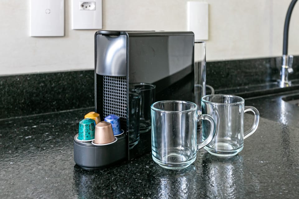 Comfort Apartment | Private kitchen | Full-size fridge, microwave, coffee/tea maker, cookware/dishes/utensils