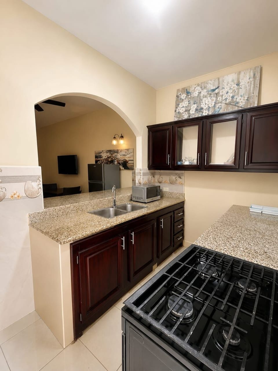 Family Double Room | Private kitchen | Mini-fridge, microwave, oven