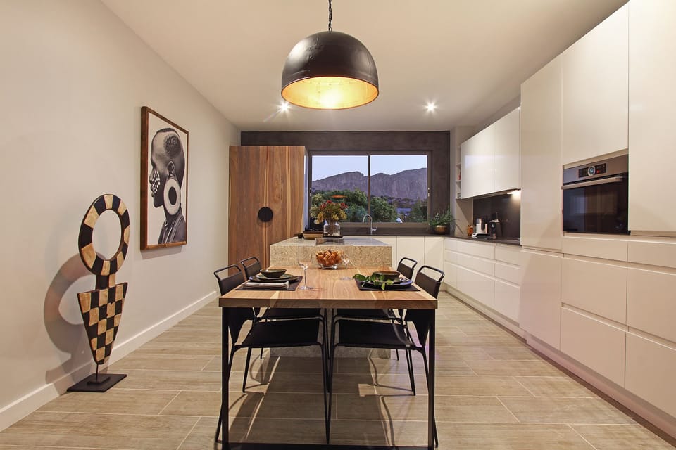 Luxury Apartment | Private kitchen | Full-size fridge, microwave, oven, stovetop
