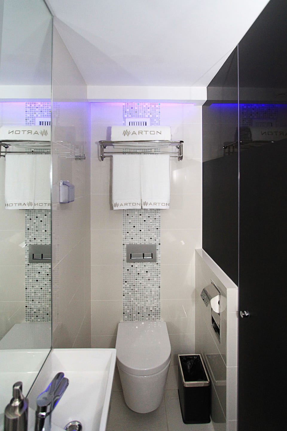 Shower, hair dryer (on request), slippers, towels