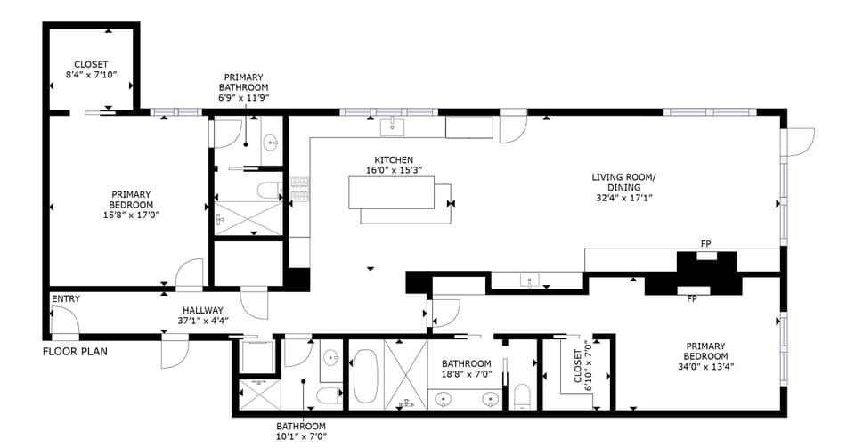 Condo, 2 Bedrooms | Floor plan