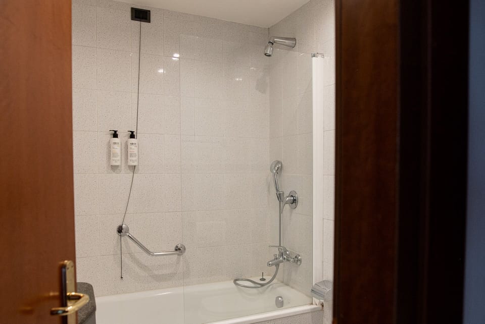 Hair dryer, bidet, towels