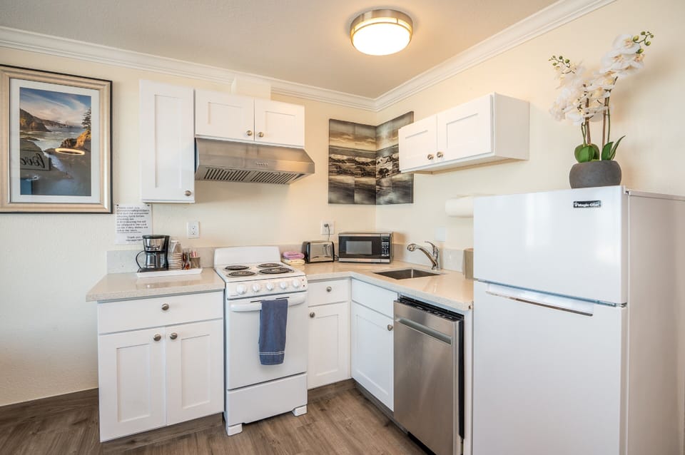 Standard Suite, 1 Bedroom, Kitchen, Oceanfront | Private kitchen | Microwave, coffee/tea maker
