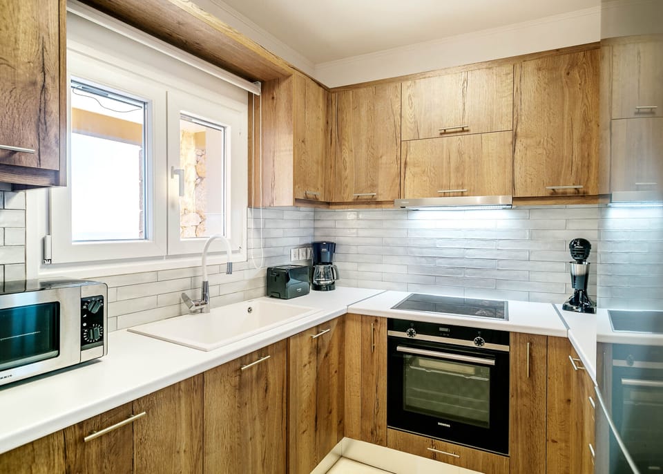 Luxury Villa, Ensuite, Sea View (Luxury Villa Ethra) | Private kitchen | Espresso maker, coffee/tea maker, electric kettle