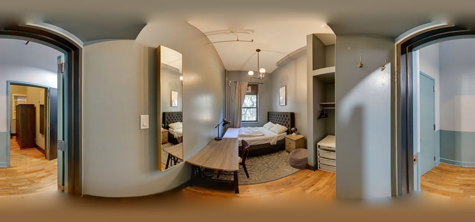 City Double Room (Shared Bathroom) | Individually furnished, blackout drapes, soundproofing