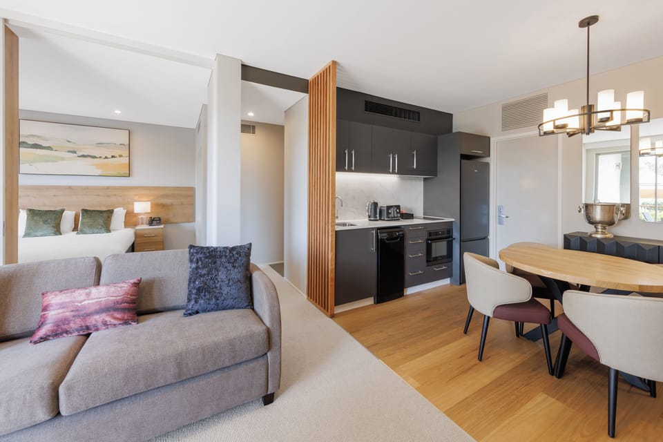 Apartment, 1 Bedroom | Private kitchen | Coffee/tea maker, full-size fridge, microwave, stovetop