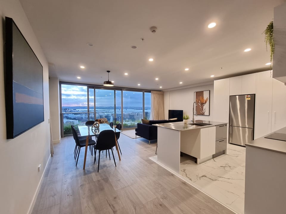 Apartment | Private kitchen | Fridge, microwave, oven, stovetop