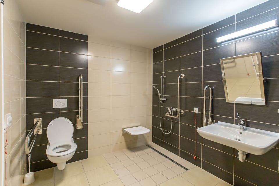 Comfort Double Room | Bathroom | Shower, hair dryer, towels, soap
