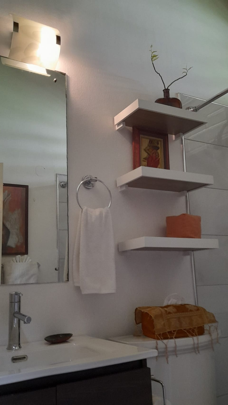 Deluxe King Room | Bathroom | Shower, hair dryer, towels, soap
