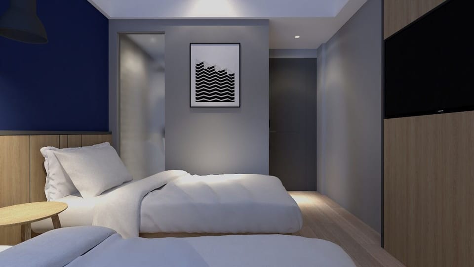 Desk, free WiFi, bed sheets