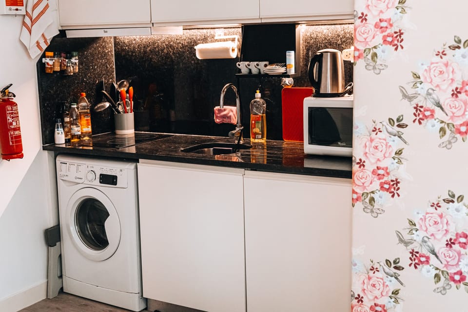 Apartment | Private kitchen | Fridge, microwave, stovetop, toaster