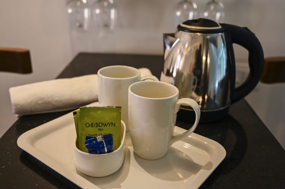 Deluxe Studio | Private kitchen | Microwave, electric kettle