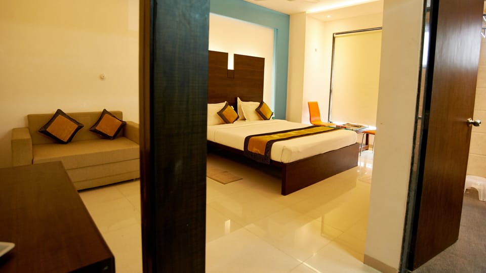 Deluxe Double Bed AC | In-room safe, desk, free WiFi, bed sheets