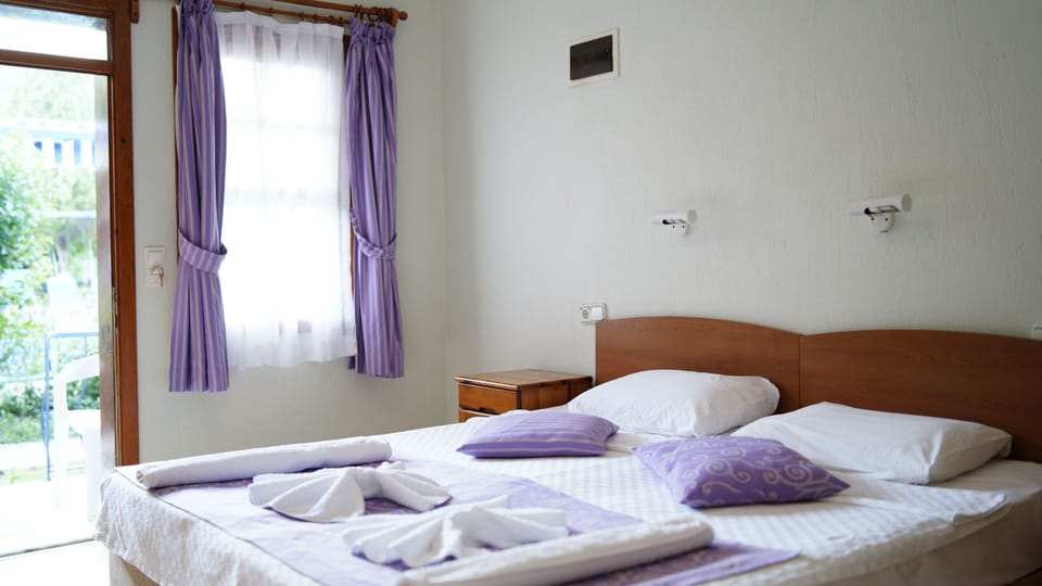 Desk, laptop workspace, free WiFi, bed sheets