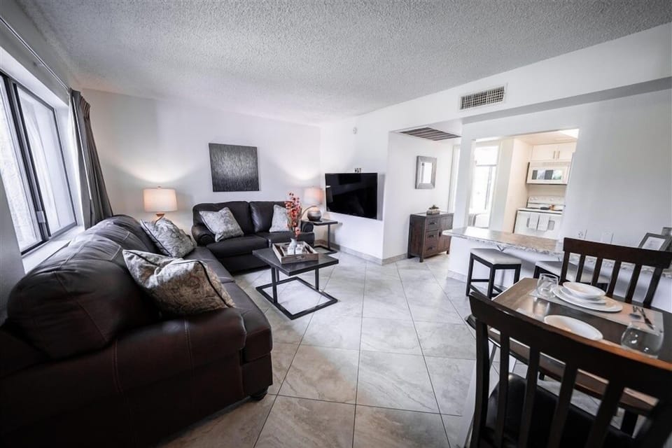 Apartment, 1 Bedroom | Living area | TV, fireplace