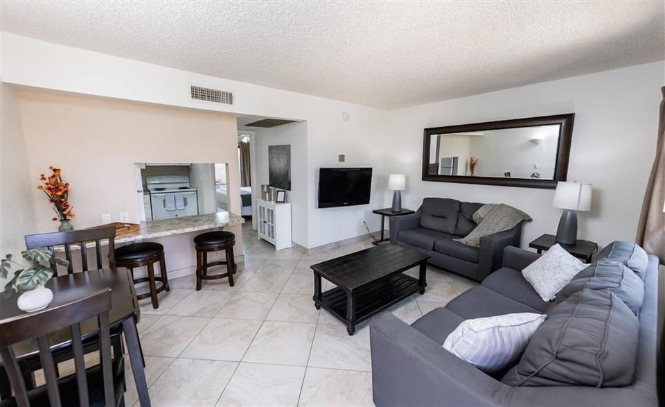 Apartment, 1 Bedroom | Living area | TV, fireplace