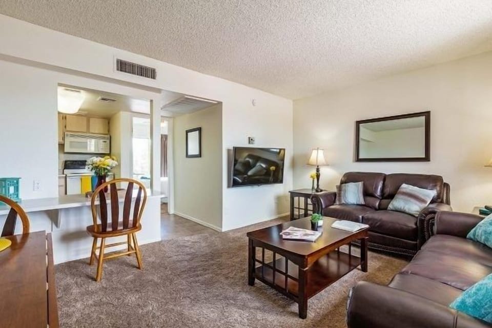 Apartment, 1 Bedroom | Living room | TV, fireplace
