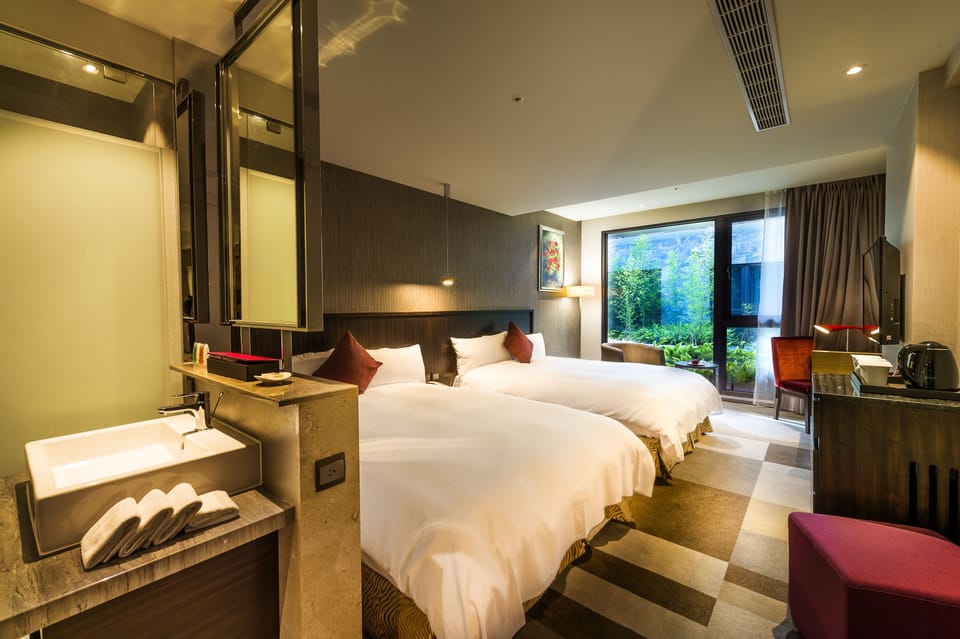 Basic Quadruple Room, 2 Double Beds (Saturn) | Free cribs/infant beds, free WiFi, bed sheets