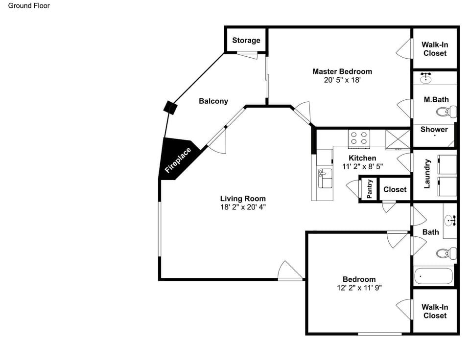 Condo, 2 Bedrooms | Floor plan